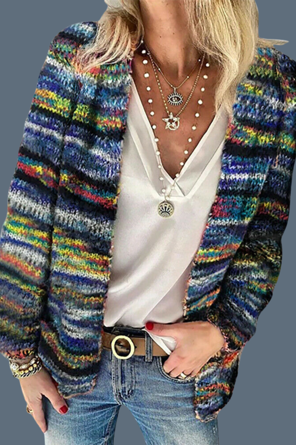 Layla™ - Cardigan Super Doux, Multicolore
