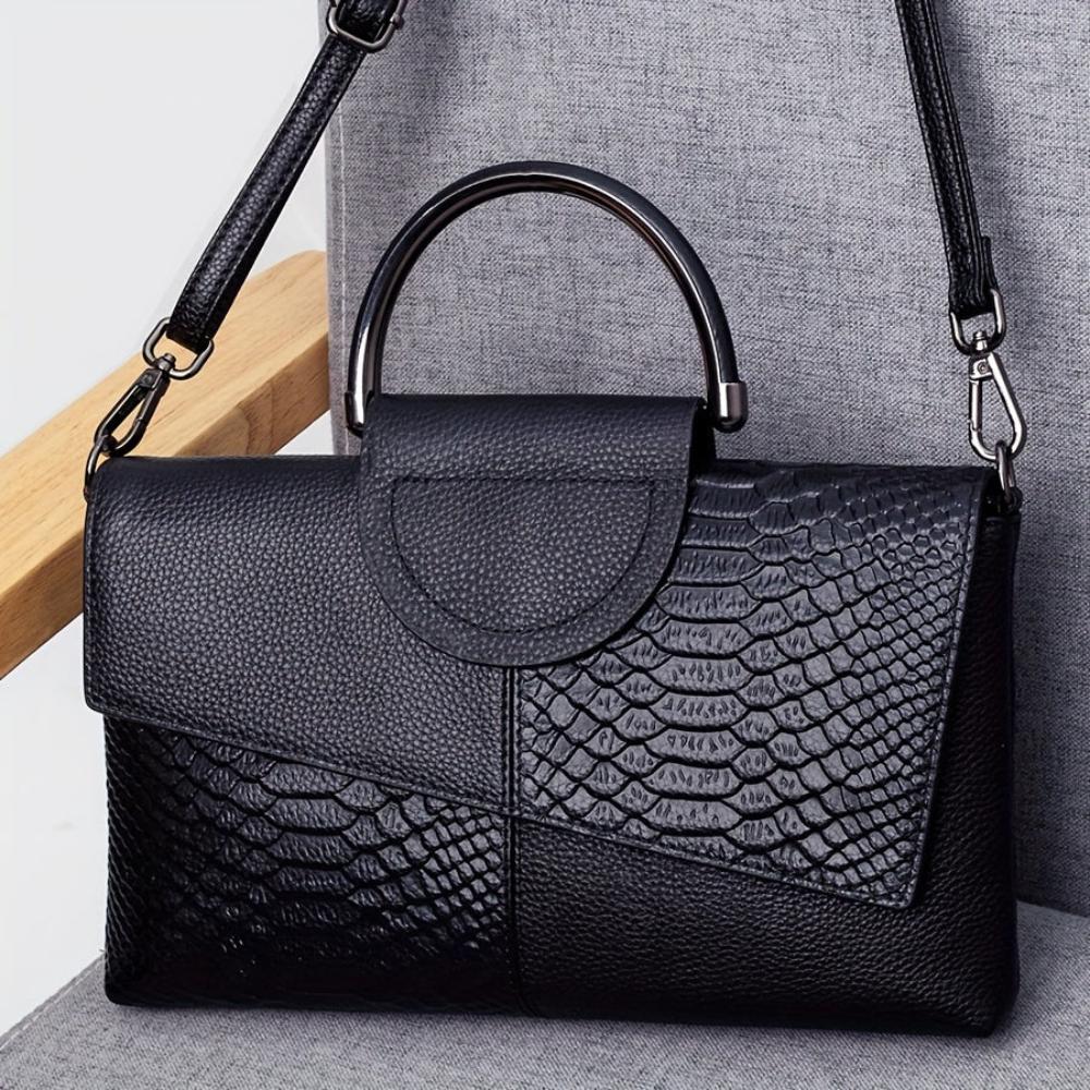 Cassandra | Sac à Main avec Motif Crocodile Opulent