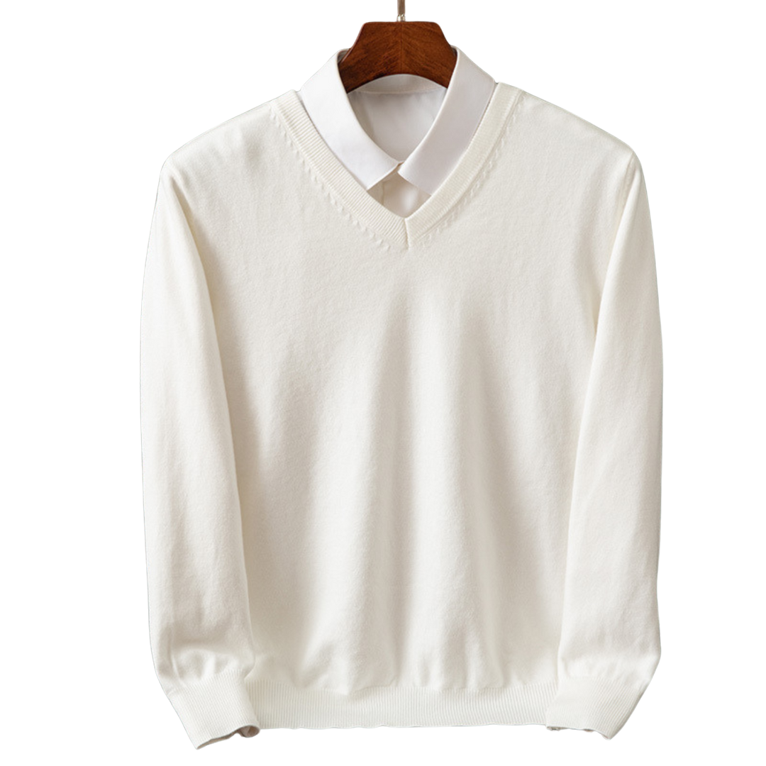 Bexford | Pull V-Neck en Cachemire Pur pour Hommes