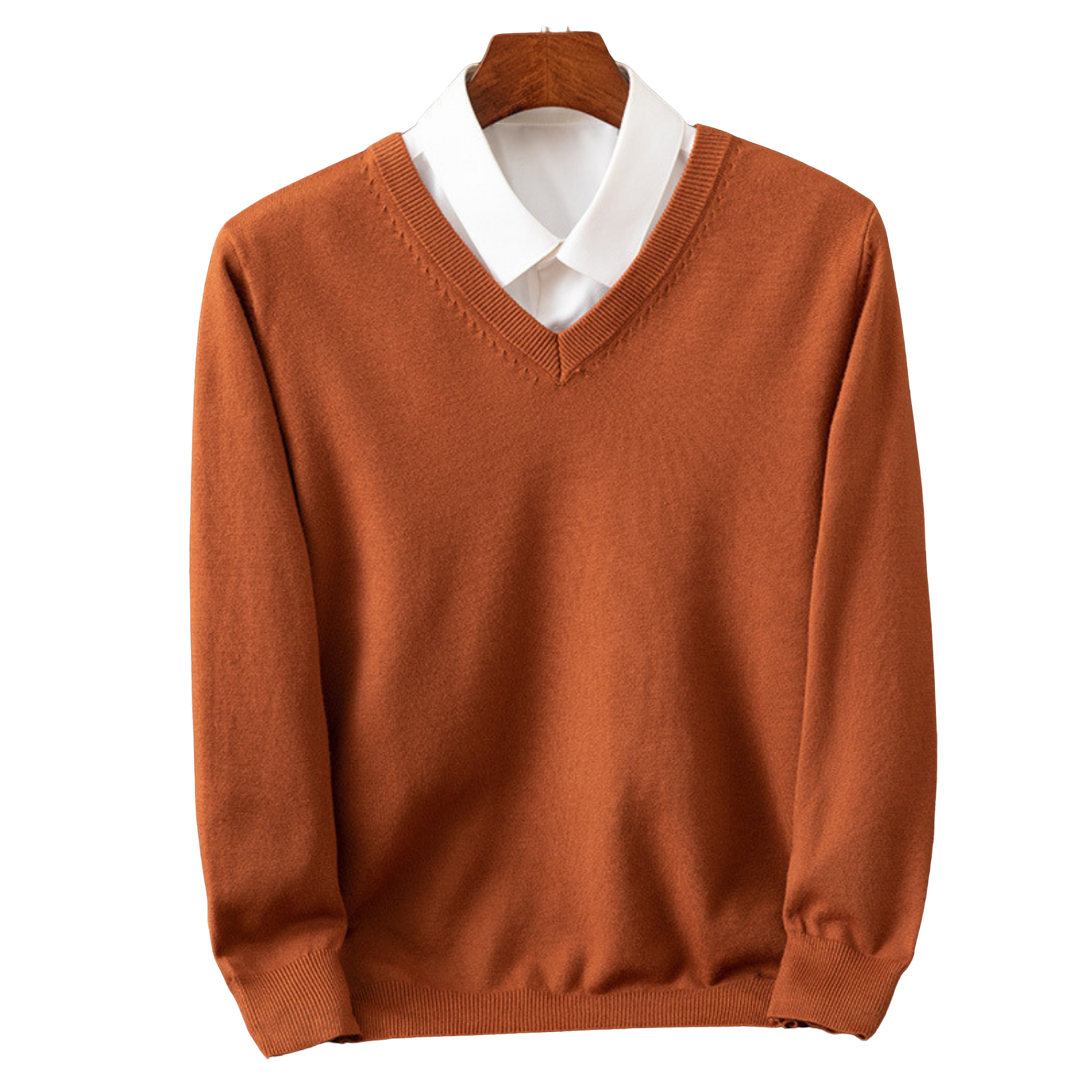 Bexford | Pull V-Neck en Cachemire Pur pour Hommes