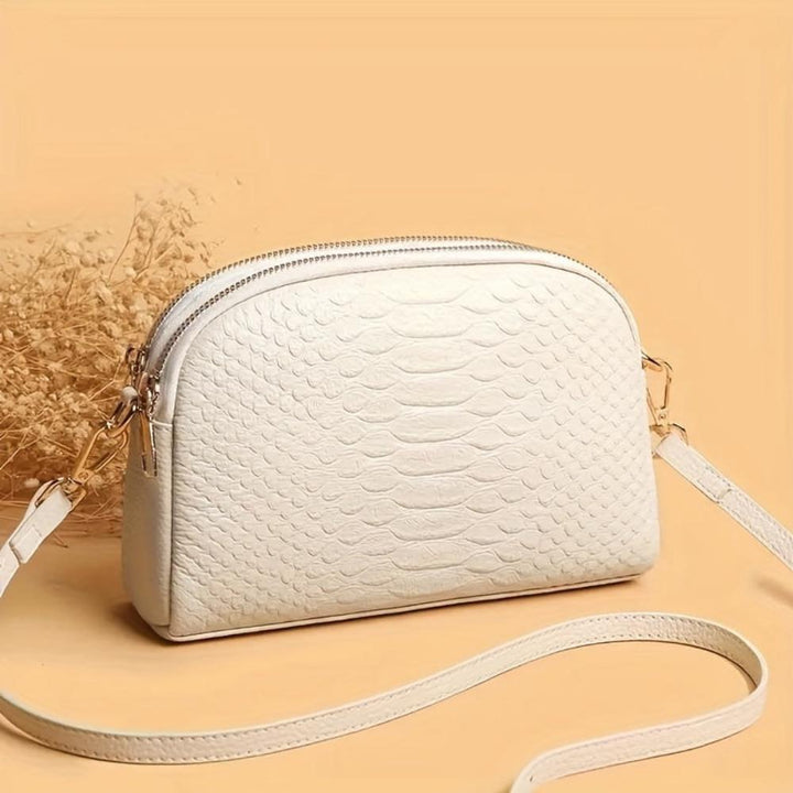 Cora | Belle mini sac à bandoulière en simili cuir avec motif crocodile