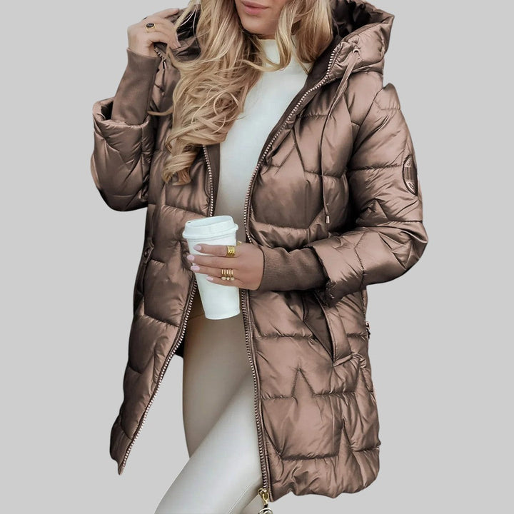 Cecilia | Élégant manteau d'automne avec capuche